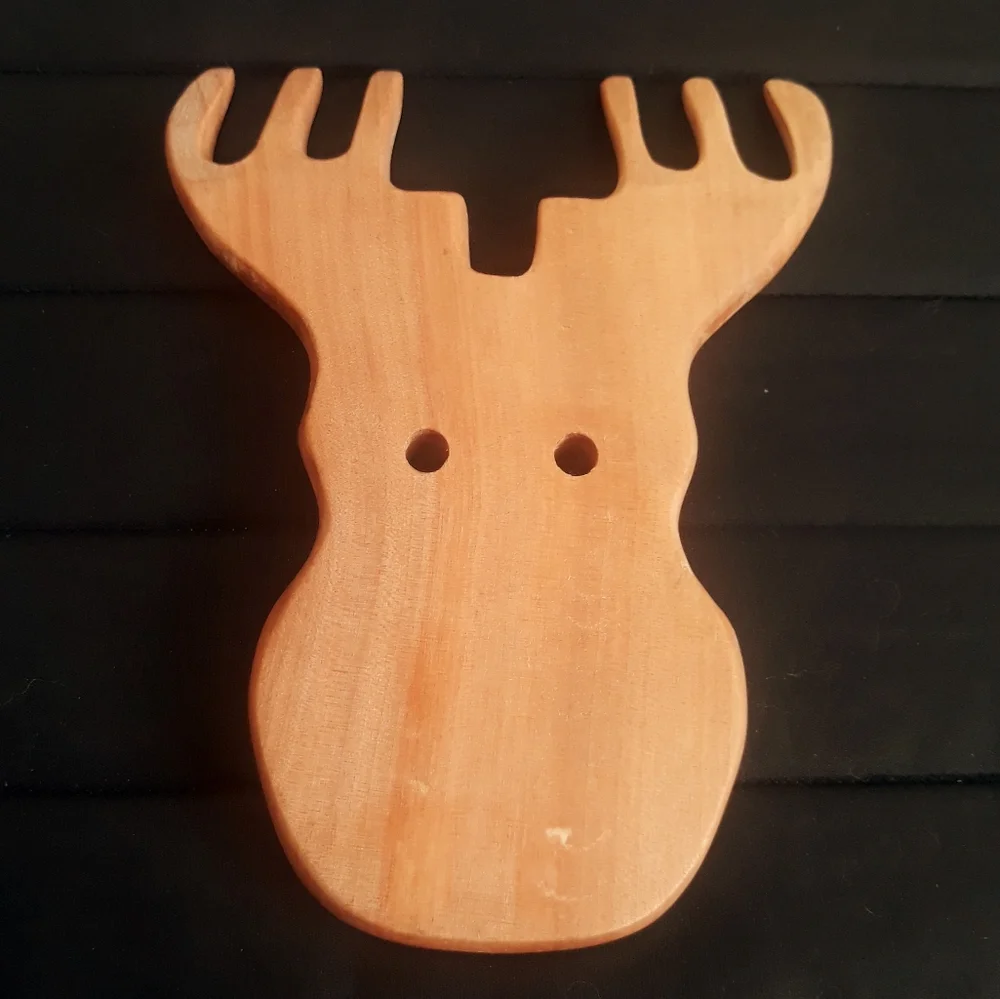 Rock Creek Trading Company Wood Moose Salad & Pasta Servers